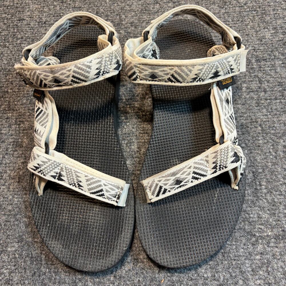 Teva Womens Size 8 Original Universal Sandals Geometric Aztec Black White